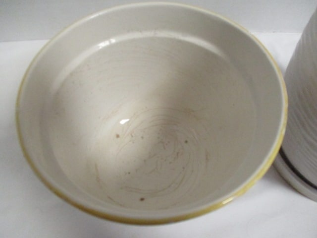 2 Stoneware Pottery Flower Pots - 1 made in Italy - 3