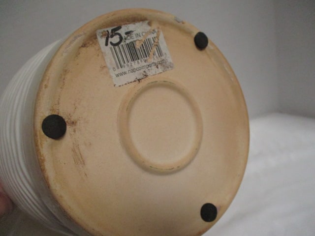 2 Stoneware Pottery Flower Pots - 1 made in Italy - 6