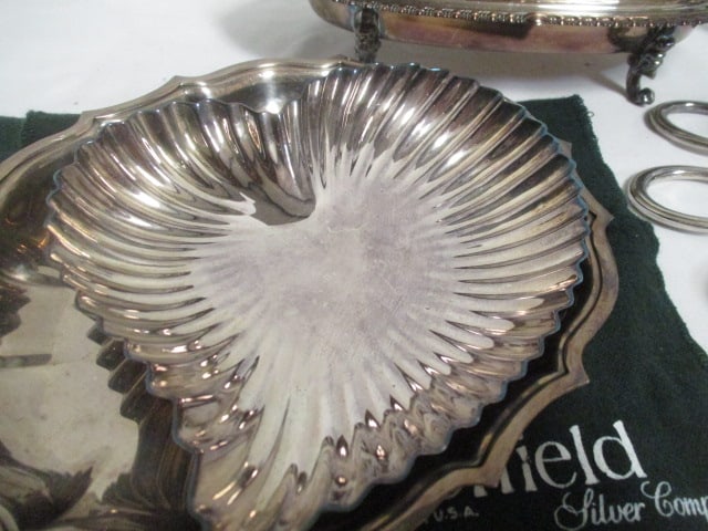 Vintage Silverplate Lot - Coffee Pot, Covered Butter Dish, Pepper Grinder, Tongs, - 3