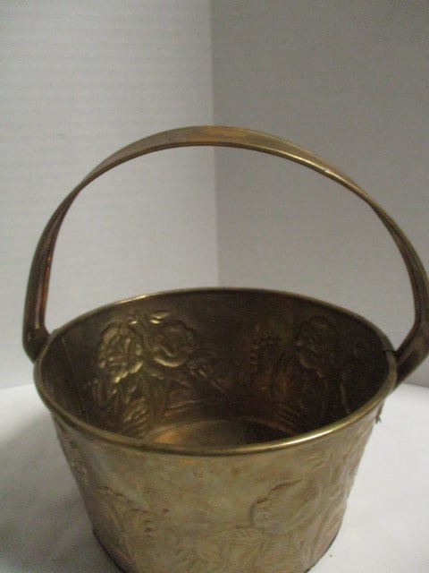 Vintage Brass Lot - Candleholder, Basket, Compote, and Bell - 9