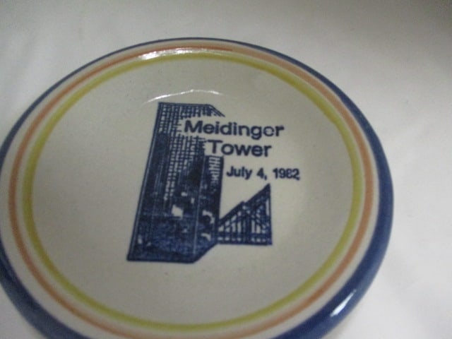 Louisville Pottery Souvenir Dish, Signed Studio Pottery Butter Tray and Tumbler - 2