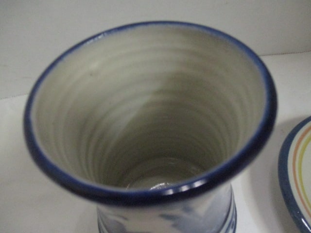 Louisville Pottery Souvenir Dish, Signed Studio Pottery Butter Tray and Tumbler - 5