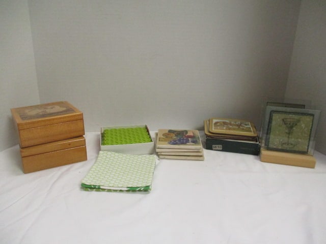Nice Grouping of Decorative Coaster Sets: See pictures and preview for designs
