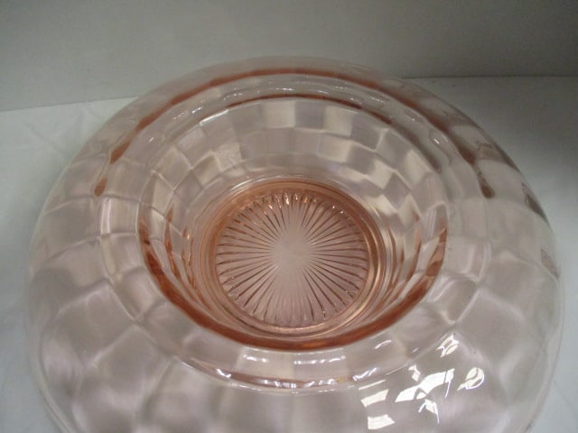 Vintage Pink Depression Glass Waterfall Edge Console Bowl - 2