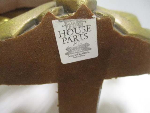 Pair of Gold Gilt House Parts Sculpted Fleur-de-Lis Bookends - 3