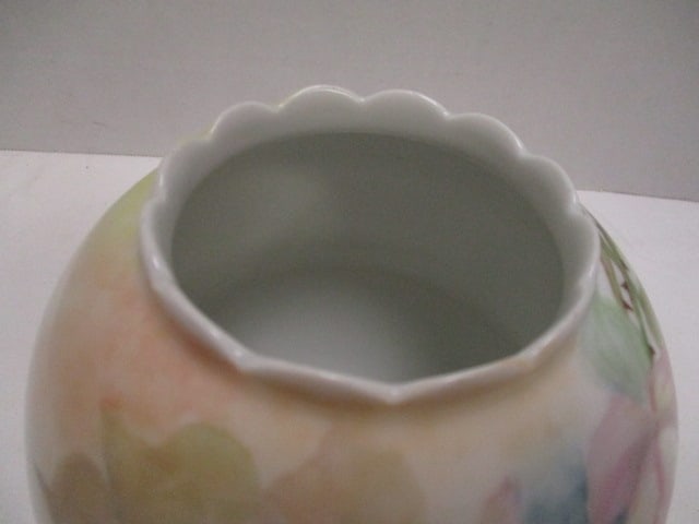Vintage Signed Handpainted Limoges Porcelain Rose Bowl - 2