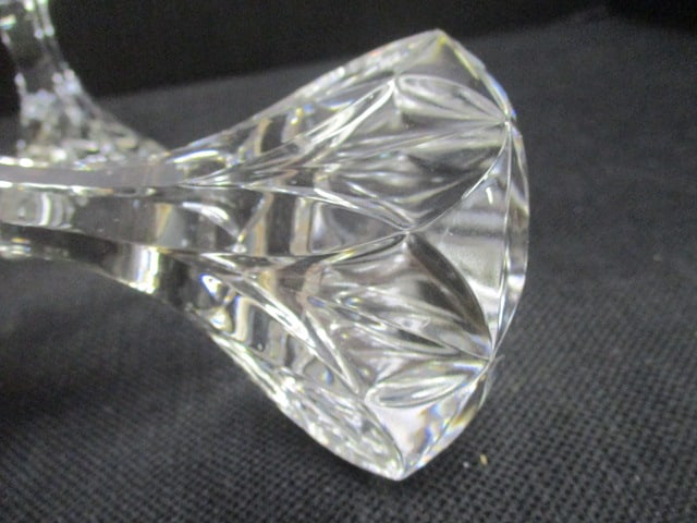 Pair of Crystal Candlesticks and Bonbon Bowl - 10