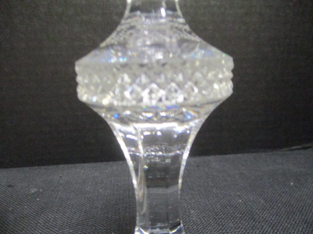 Pair of Crystal Candlesticks and Bonbon Bowl - 9