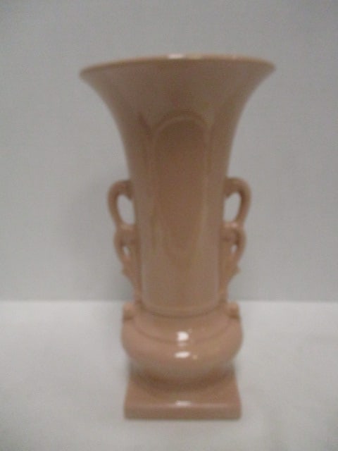 Midcentury USA Pottery Double Handled Urn Vase: 10 1/4"h, marked P107 on bottom