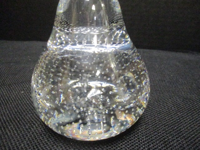 Two Vintage Czechoslovakia Crystal Pear and Apple Paperweights in Original Boxes - 3