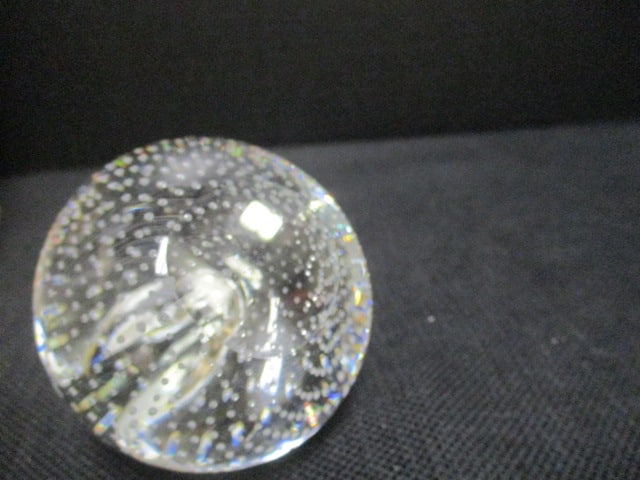Two Vintage Czechoslovakia Crystal Pear and Apple Paperweights in Original Boxes - 6