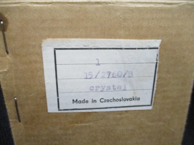 Two Vintage Czechoslovakia Crystal Pear and Apple Paperweights in Original Boxes - 9