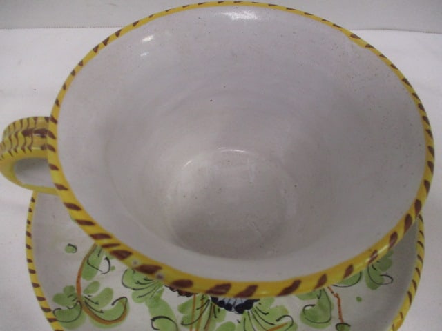 Italian Pottery Serving Bowls, Plates, Cup and Tray - 13