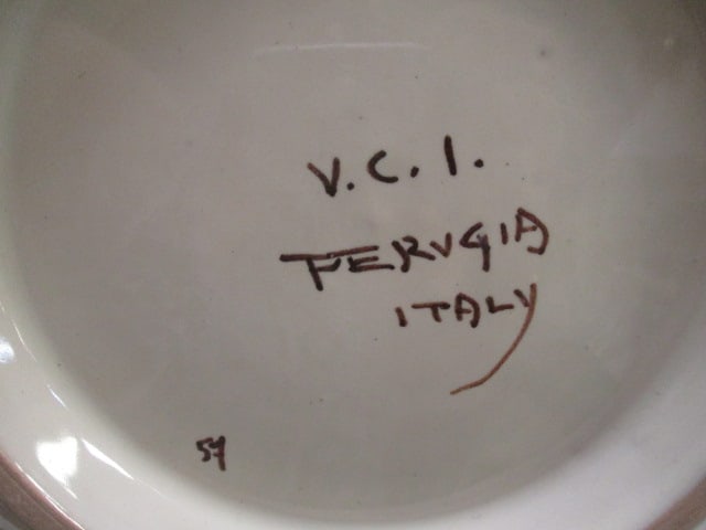 Italian Pottery Serving Bowls, Plates, Cup and Tray - 9