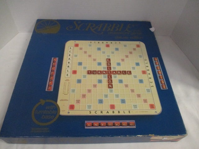 1977 Selchow & Righter "Scrabble Deluxe Edition" Crossword Game: preview for completeness