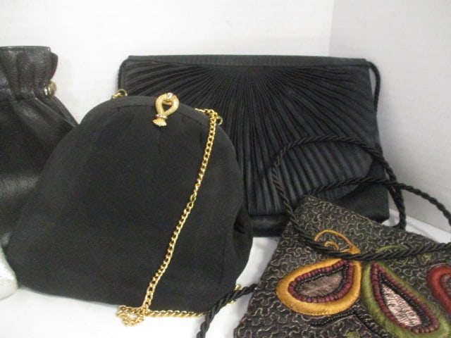 Eight Ladies Evening Bags and Fleur-de-Lis Purse Hanger - 5