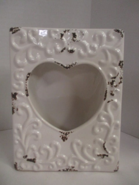 Lenox Porcelain Bud Vase, Pottery Photo Frame, Handpainted Hand Fan and Burlwood Box - 8