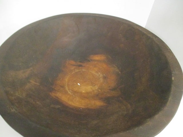 Large G.R. Hyder Signed and Dated Hand Hewn Wood Bowl - 2