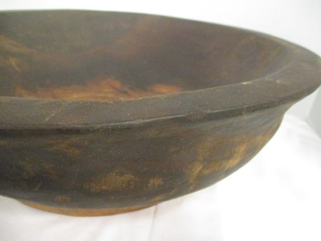 Large G.R. Hyder Signed and Dated Hand Hewn Wood Bowl - 5