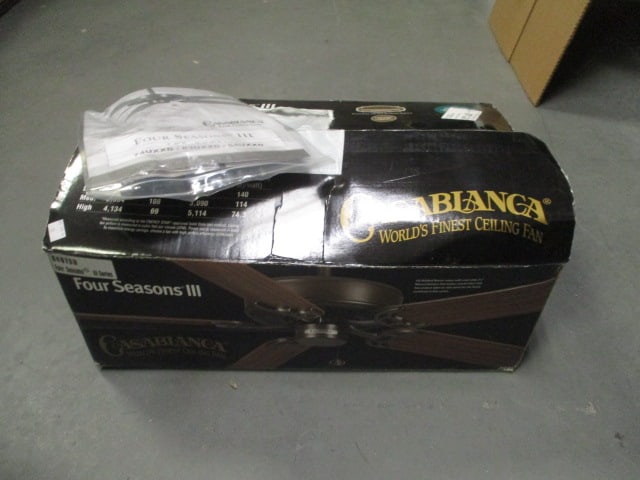 New Old Stock Casablanca Four Seasons III 52" Ceiling Fan in Box (1 of 5)