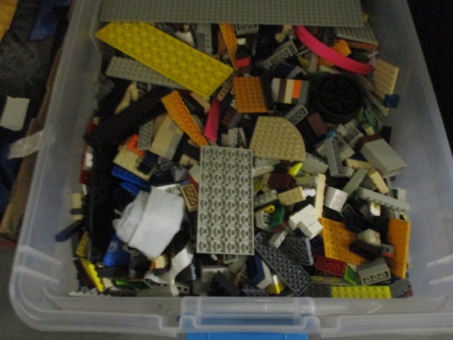 Clear Under the Bed Tote FULL of LEGO Building Blocks - 2