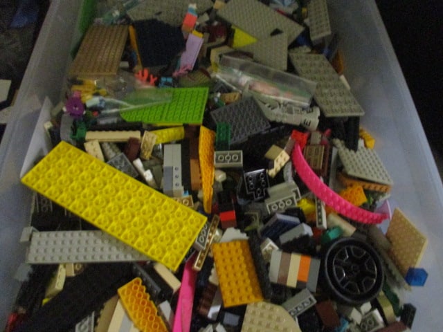 Clear Under the Bed Tote FULL of LEGO Building Blocks - 4
