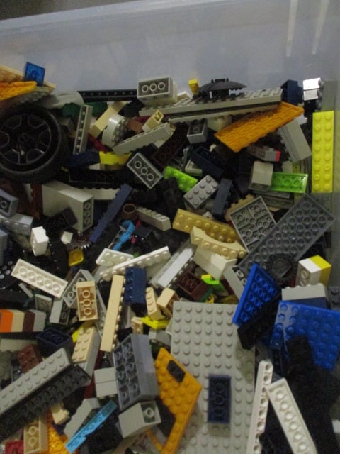 Clear Under the Bed Tote FULL of LEGO Building Blocks - 7