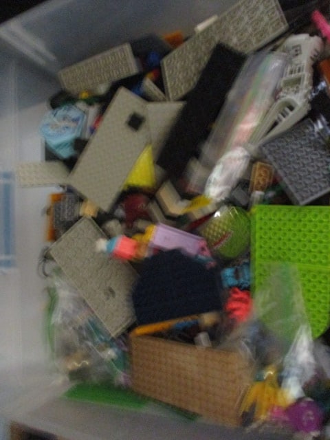 Clear Under the Bed Tote FULL of LEGO Building Blocks - 8