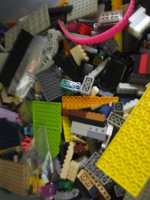 Clear Under the Bed Tote FULL of LEGO Building Blocks - 9