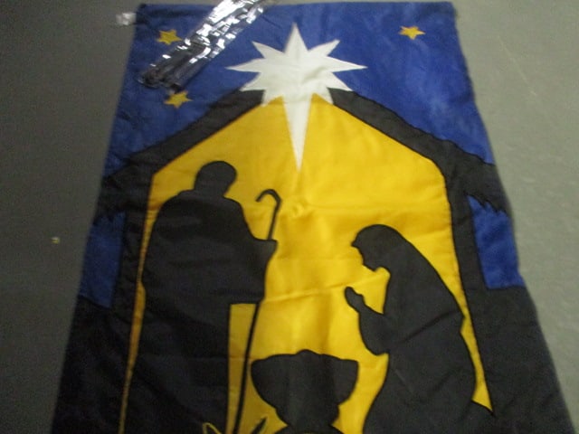 Nativity Scene Porch Flag and Garden Flag Pole/Spike - 3