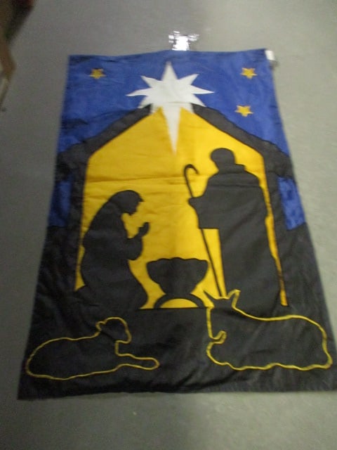 Nativity Scene Porch Flag and Garden Flag Pole/Spike - 5