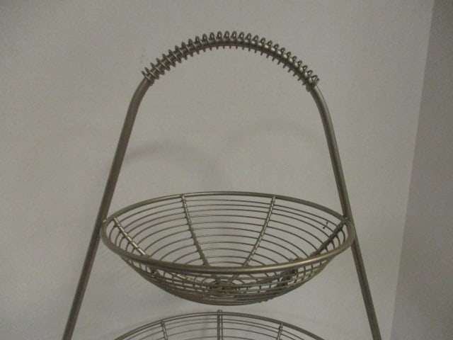 2 Tier Wire Fruit Basket Stand - 2