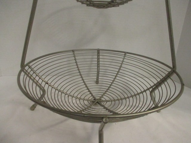 2 Tier Wire Fruit Basket Stand - 3