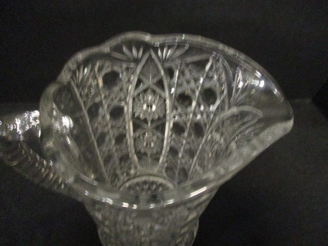 Hobstar Pressed Glass Pitcher - 2