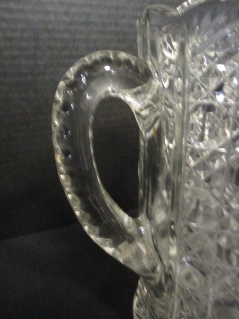 Hobstar Pressed Glass Pitcher - 3