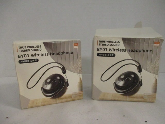 Two New in Box True Wireless Stereo Sound BY01 Wireless Headphone: .
