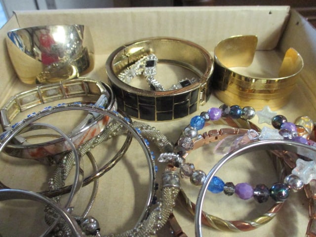 Grouping of Fashion Bracelets-Several Cuff Style - 2