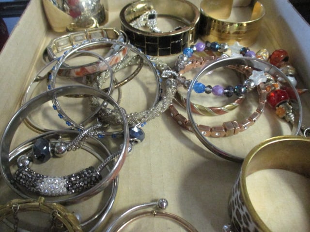 Grouping of Fashion Bracelets-Several Cuff Style - 3