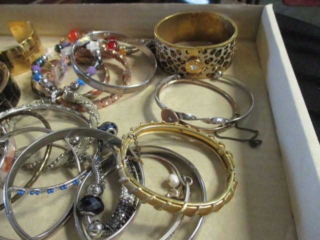Grouping of Fashion Bracelets-Several Cuff Style - 4
