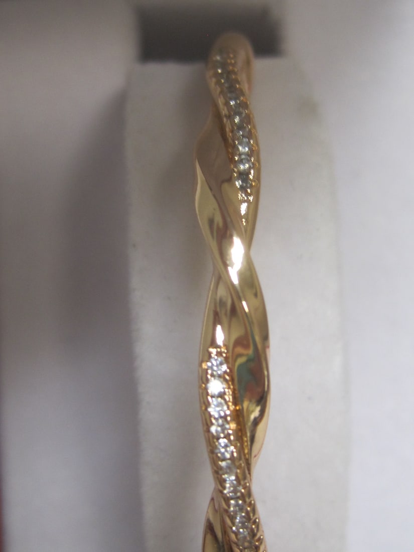Rose Gold Moissanite Cuff Bracelet - 4