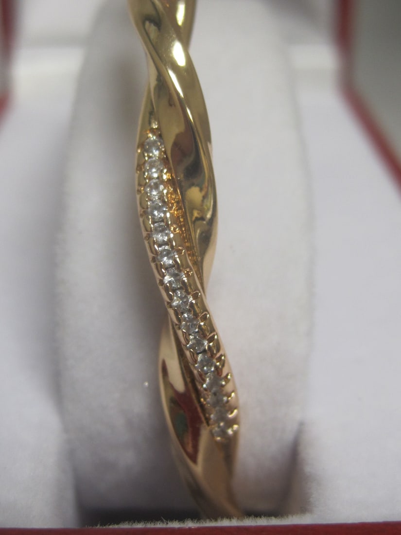 Rose Gold Moissanite Cuff Bracelet - 5