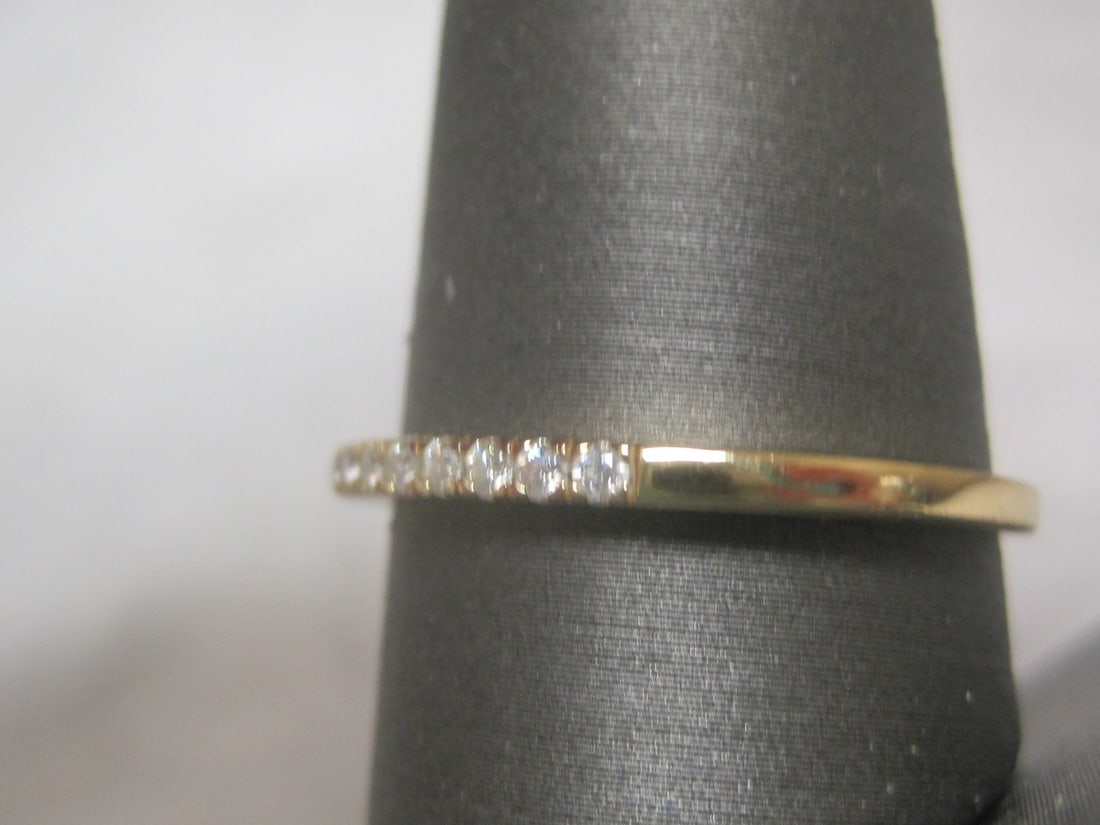 Sterling Silver Vermeil CZ Band Ring - 2