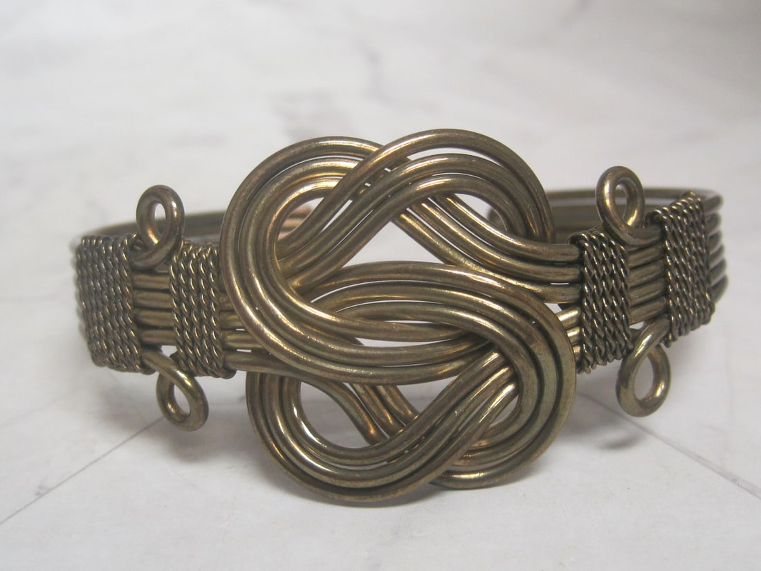 Bohemian Celtic Knot Cuff Bracelet: .