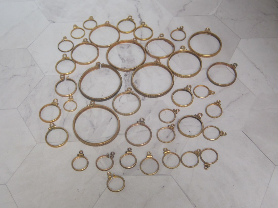 Large Lot of 1/20 12k Gold-Filled Bezels (1 of 5)