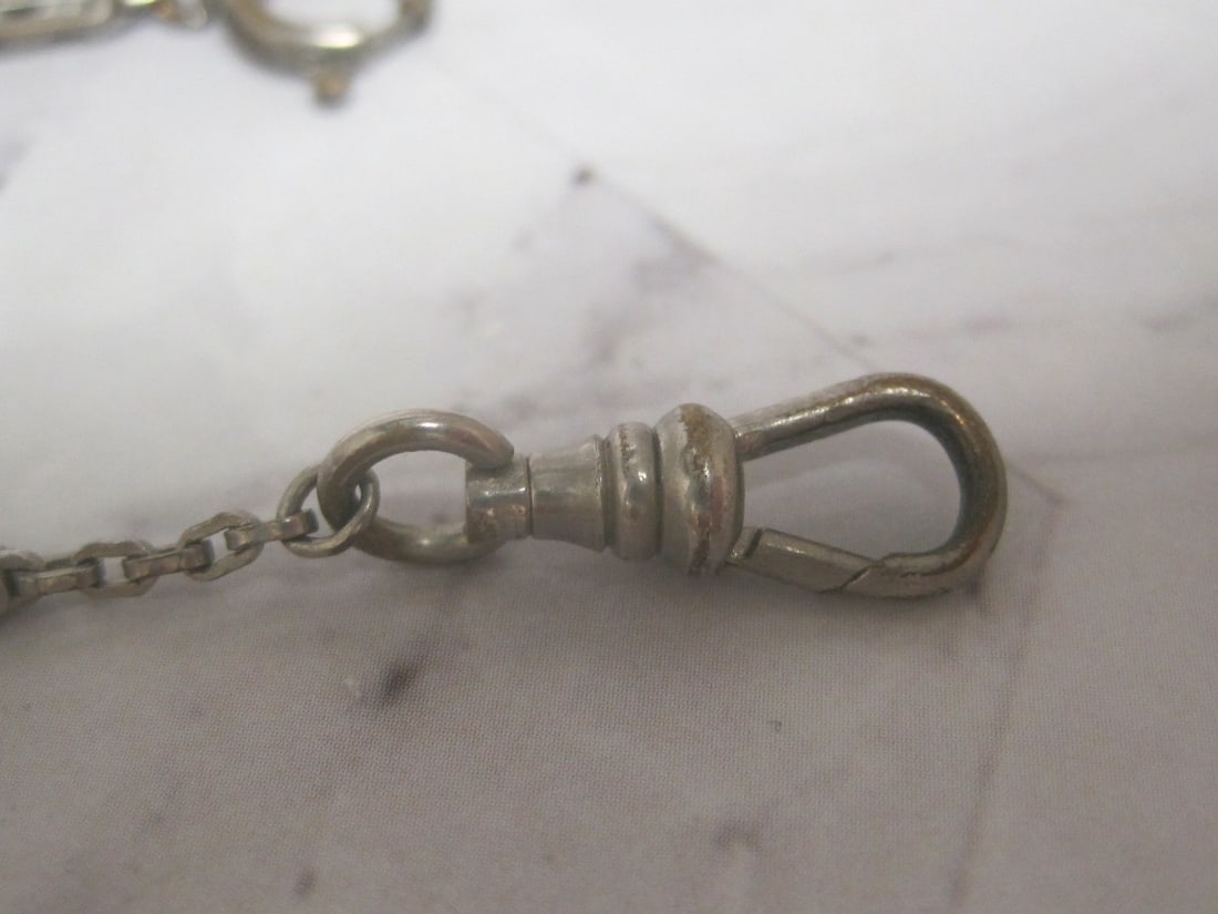 Antique "Radio" Silvertone Watch Chain - 2