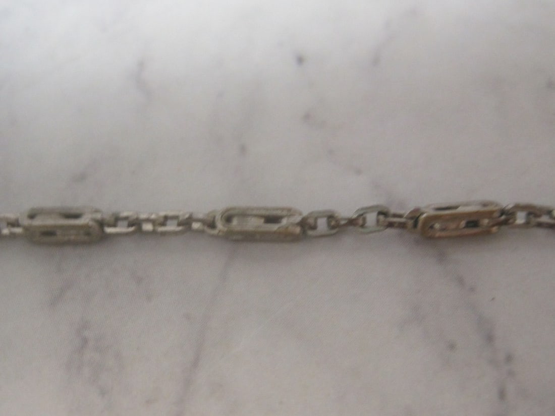 Antique "Radio" Silvertone Watch Chain - 4