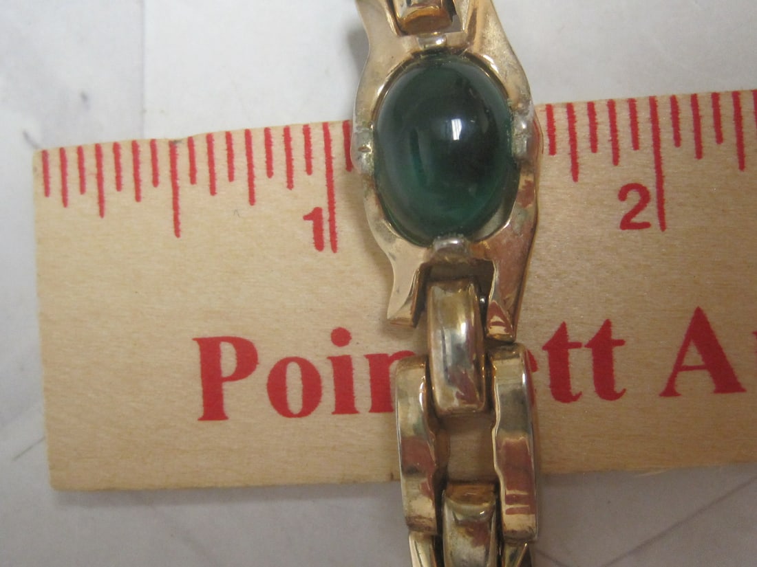 Vintage Barclay Necklace with Green Stones - 6