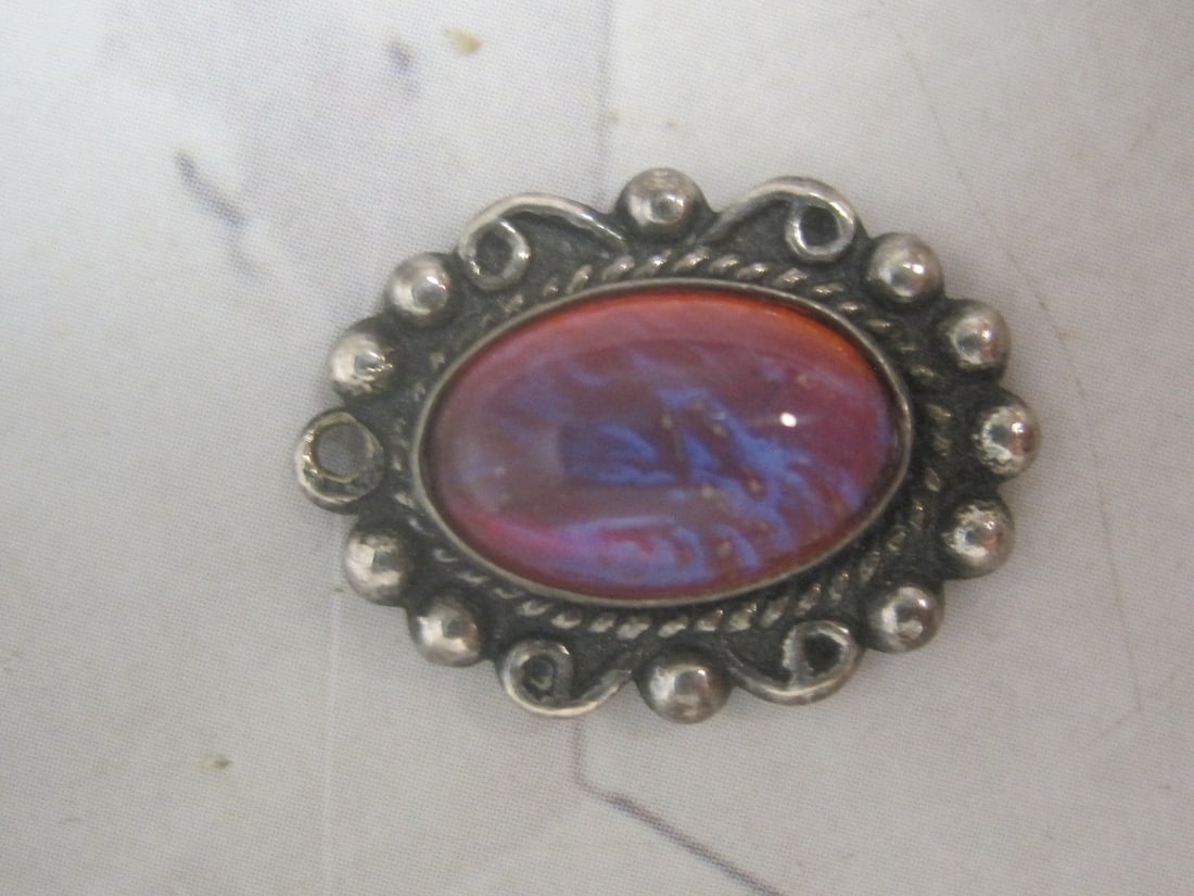 Sterling Silver Dragon's Breath Pendant: Weighs 3.3 grams