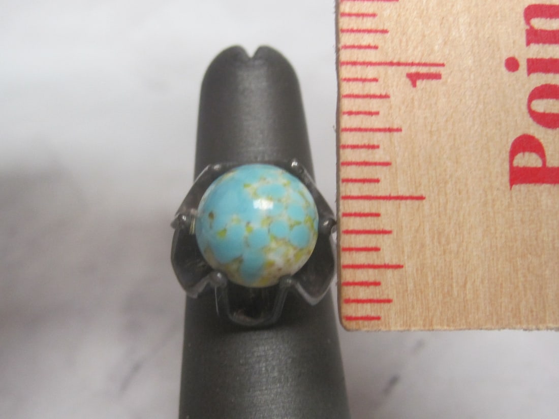 Sterling Silver Turquoise Ring - 4