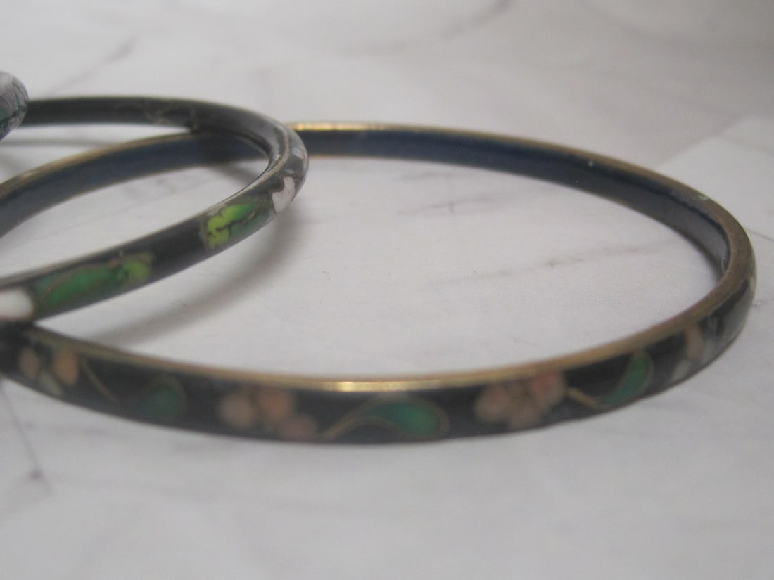 Lot of 5 Cloisonne Bangle Bracelets - 6